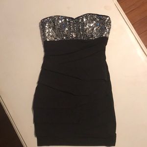 Black and silver party dress